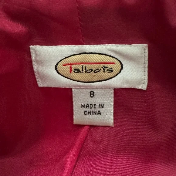 Talbots Pink and Black Patterned Blazer - Picture 2 of 6